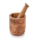 wooden mortar and pestle