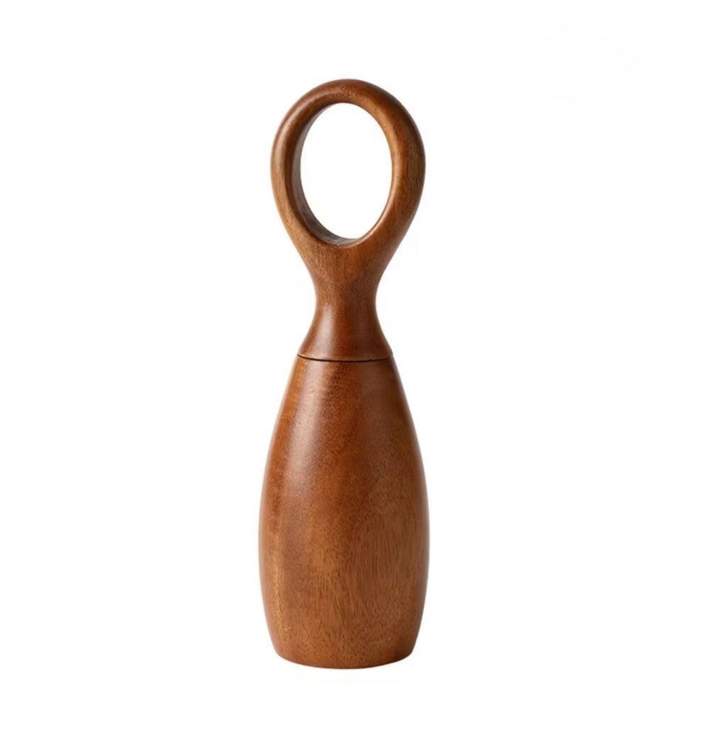 wooden pepper mill